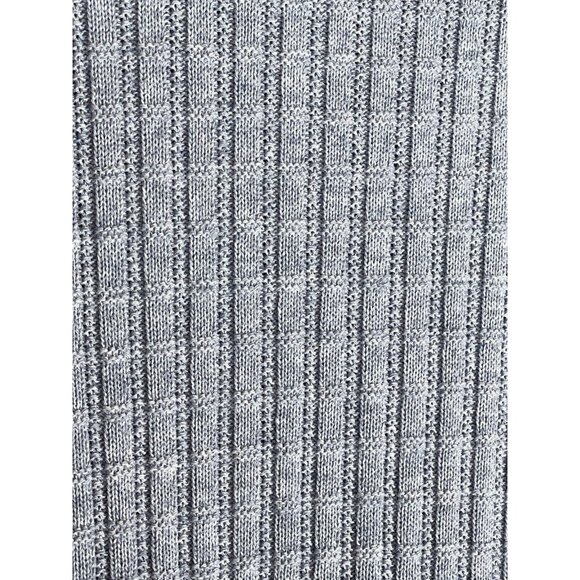 Alfred Dunner Petite Medium Short Sleeve Light Blue Knit Sweater Shoulder Pads - Picture 3 of 8